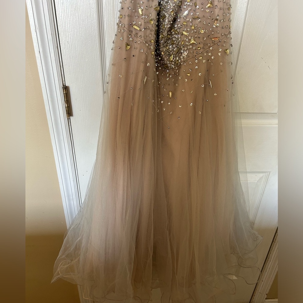 NWT Terani Couture Jeweled Mermaid Prom Dress Style P1575 - Size 8 - Picture 3 of 11